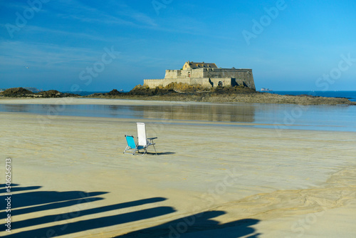 chaises longues à Saint-Malo