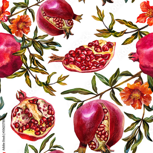 Fotografia Pomegranate seamless pattern