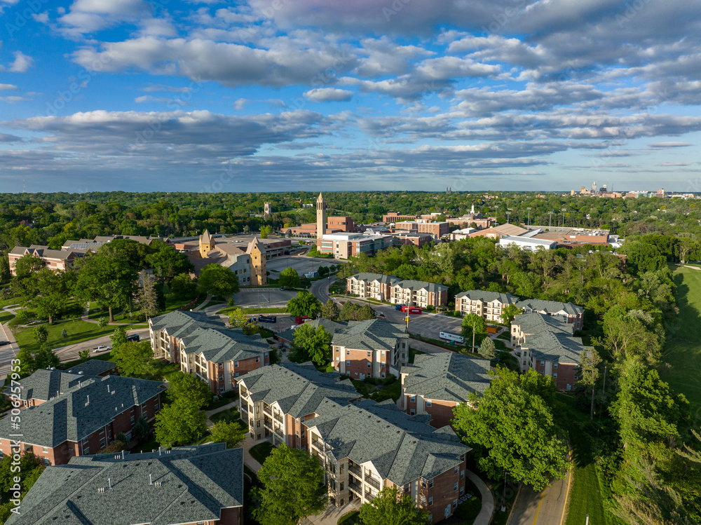 Public University in Omaha - Aerial.