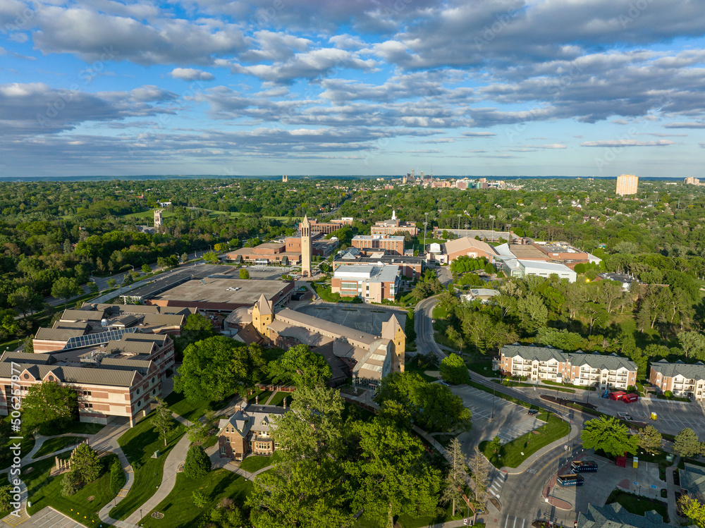 Public University in Omaha - Aerial.
