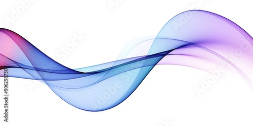 Abstract colorful flowing wave lines isolated on white background. Design element for technology, science, music or modern concept © gojalia