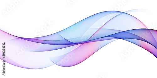 Abstract colorful flowing wave lines isolated on white background. Design element for technology, science, music or modern concept