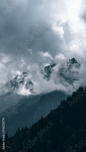 clouds over the mountains