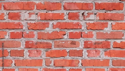 Red Brick wall for background or texture. Photo banner, space for text