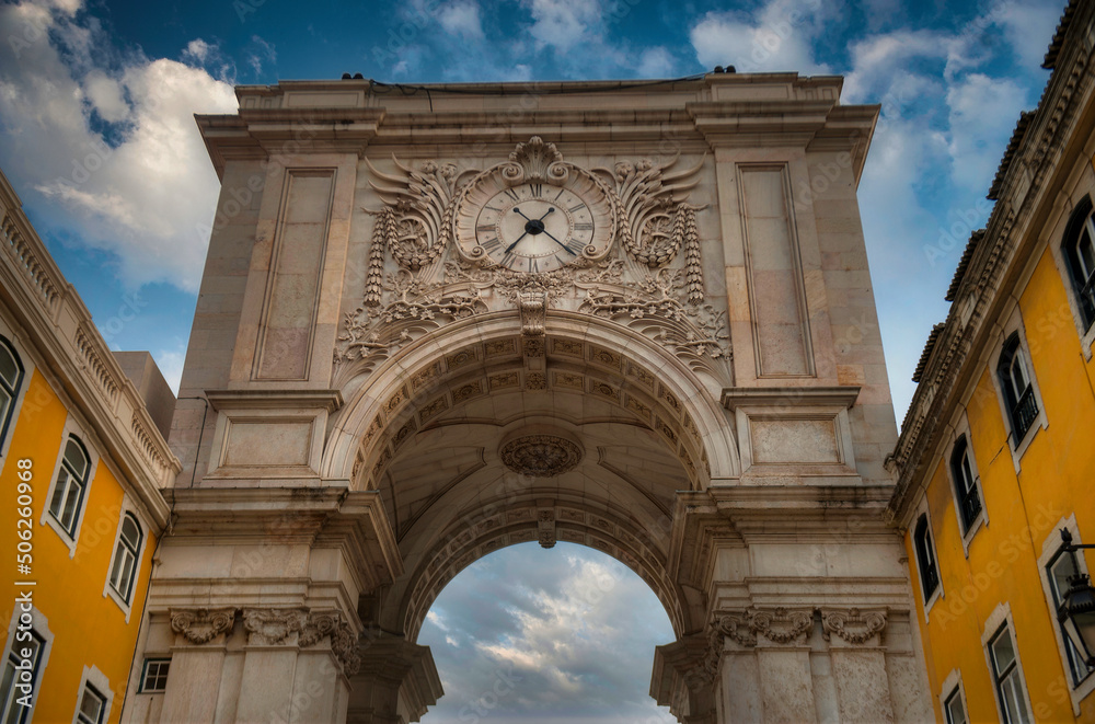 Augusta Gate in Lisbon, Portugal.