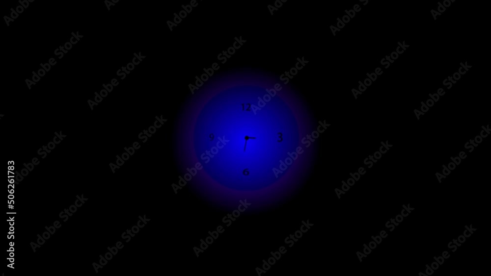 Blue color Clock time lapse background Blue color Clock time lapse background