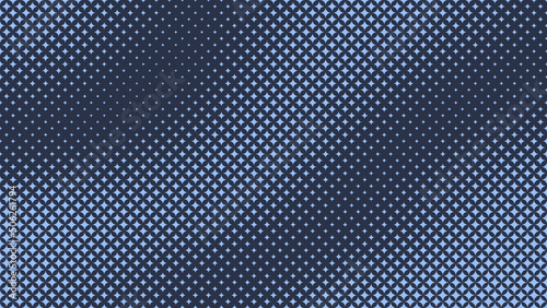 Stars Halftone Geometric Pattern Vector Smooth Subtle Texture Abstract Blue Background. Modern Checkered Half Tone Art Warped Structure. Surface Distort Effect Monochrome Navy Wide Wallpaper