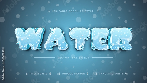 Drink Water - Editable Text Effect, Font Style