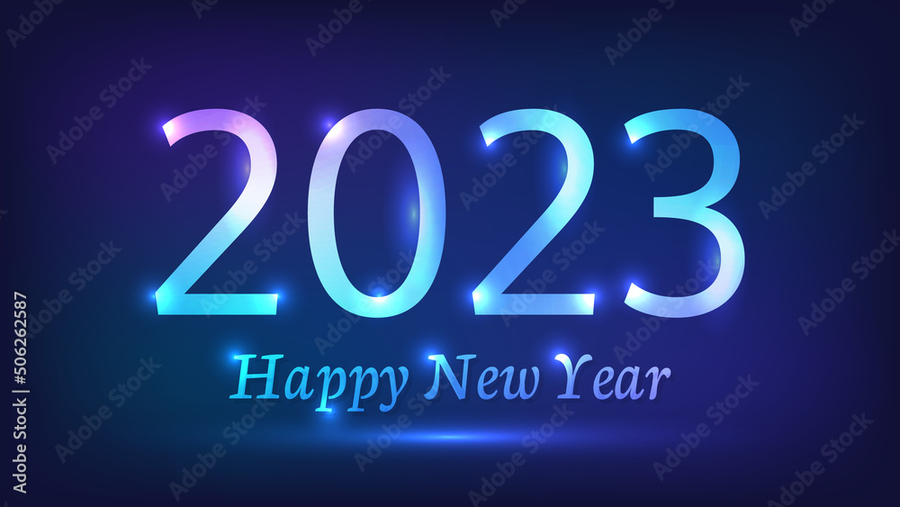 2023 Happy New Year neon background 2023 Happy New Year neon background