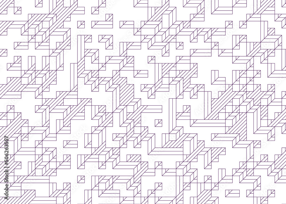 Implementation of Edward Zajec’s “Il Cubo” from 1971. Essentially a Truchet tile set of 8 tiles and rules for placement art illustration Implementation of Edward Zajec’s “Il Cubo” from 1971. Essentially a Truchet tile set of 8 tiles and rules for placement art illustration