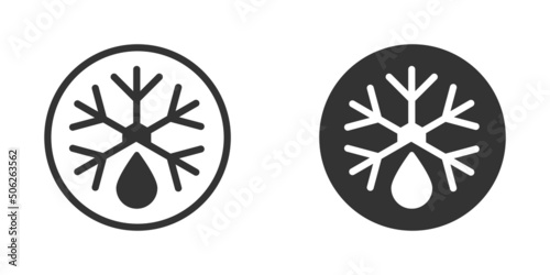 Defrosting icon. Defrost and freeze concept. Flat vector illustration.