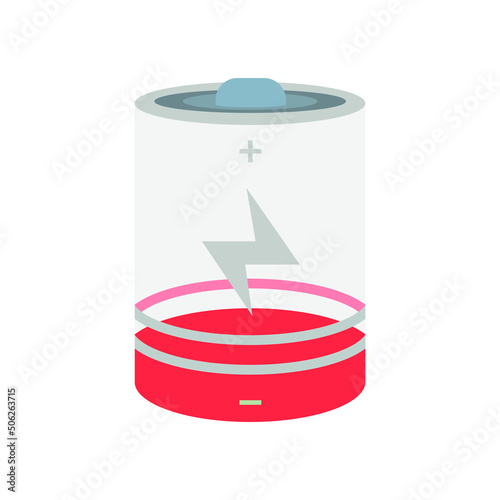 low empty battery red vector emoji