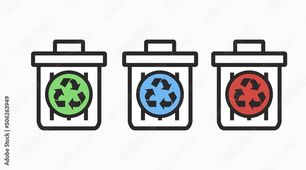 Recycle thrash icon. Vector editable isolated black and white illustration Recycle thrash icon. Vector editable isolated black and white illustration