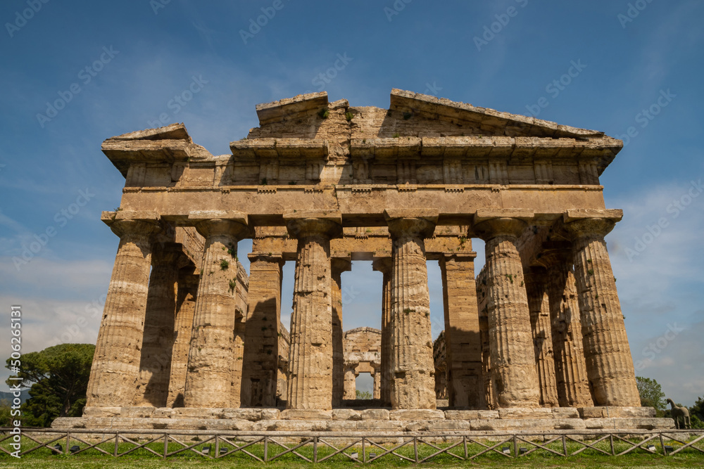 Paestum, originally Poseidon - Siberian colony, founded in the early 6th century BC. Ancient ancient city. The Temple of Neptune