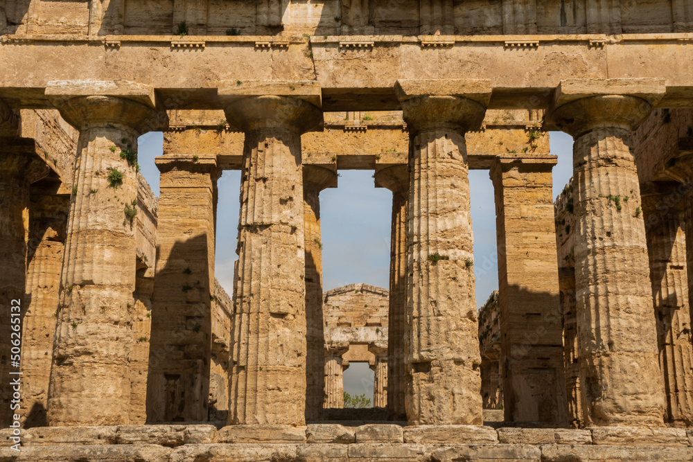 Paestum, originally Poseidon - Siberian colony, founded in the early 6th century BC. Ancient ancient city. The Temple of Neptune