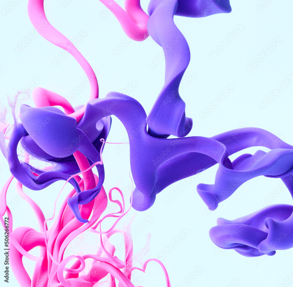 Fototapeta premium Creative dynamic abstract background with flowing splash of paint in water