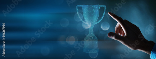 Obraz na plátně Achievement and Business Goal Success Concept