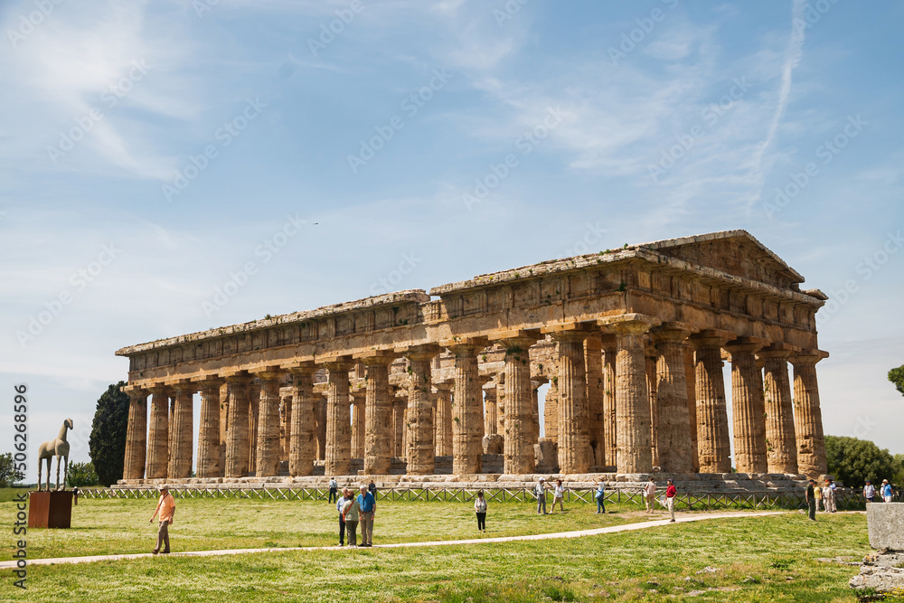 Paestum, originally Poseidon - Siberian colony, founded in the early 6th century BC. Ancient ancient city. The Temple of Neptune