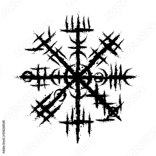 Norse viking black brush symbol