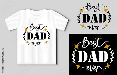 Canvas Print Best dad ever quote
