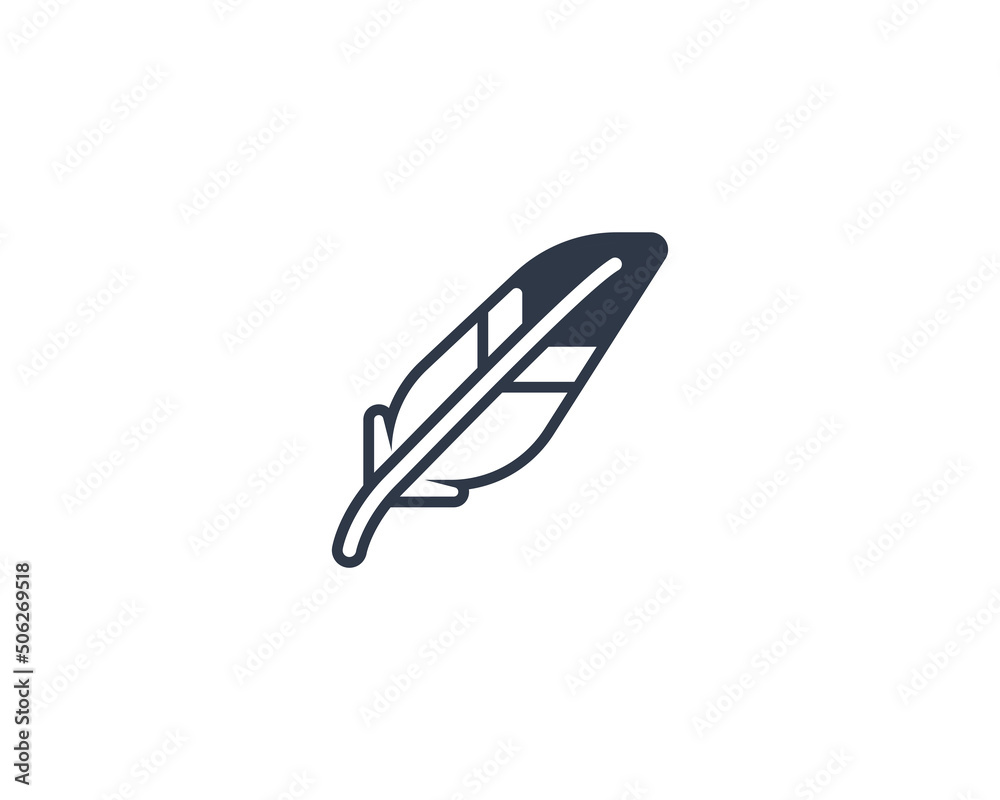 Feather vector flat emoticon. Isolated Feather emoji illustration. Feather icon Feather vector flat emoticon. Isolated Feather emoji illustration. Feather icon