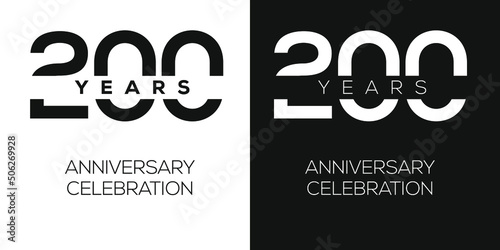 200 years anniversary celebration Design, Vector illustration. photo