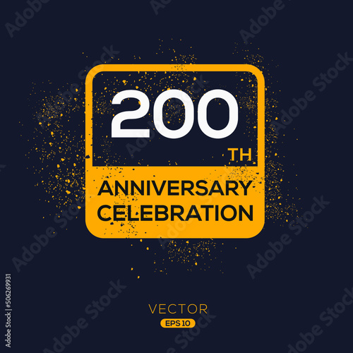 200 years anniversary celebration Design, Vector illustration.