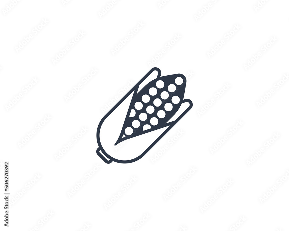 Ear of Corn vector flat emoticon. Isolated Ear of Corn emoji illustration. Corn icon Ear of Corn vector flat emoticon. Isolated Ear of Corn emoji illustration. Corn icon