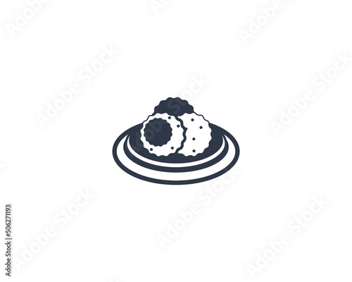 Falafel vector flat emoticon. Isolated Falafel emoji illustration. Falafel icon