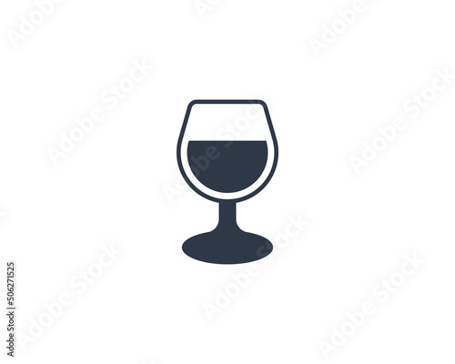 Wine glass vector flat emoticon. Isolated Wine glass illustration. Wine glass icon