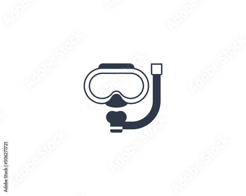 Diving Mask vector flat emoticon. Isolated Diving Mask illustration. Diving Mask icon