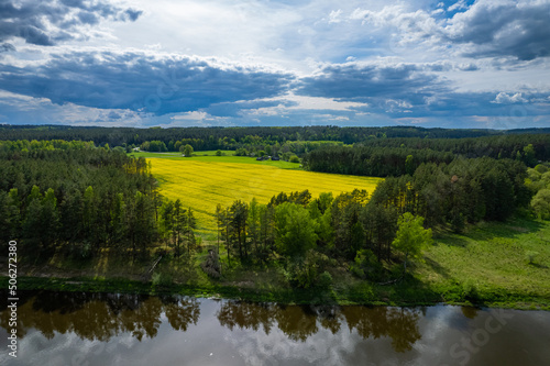 Aerial spring view of beautiful Lithuania nature © Top Lithuania