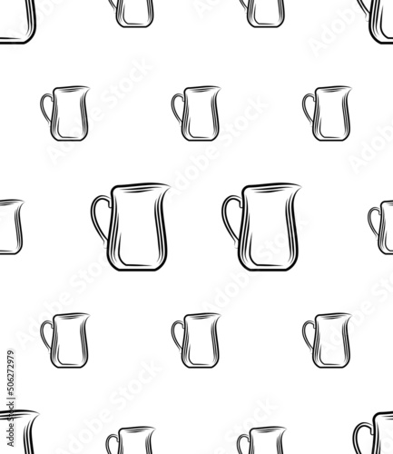 Milk Jug Icon Seamless Pattern M_2205001