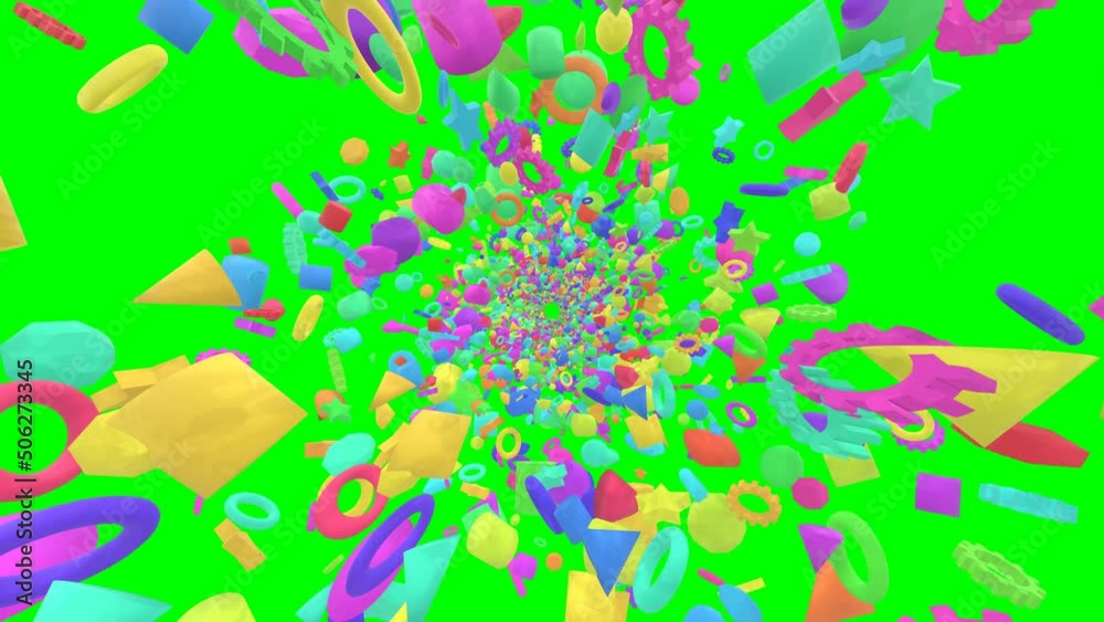 VJ ポップ パステルカラー カラフル グリーンバック [ループ対応] [別Verあり]