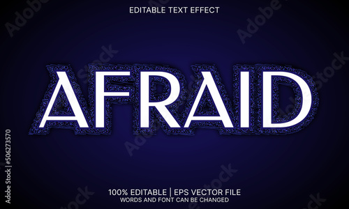 Afraid text effect