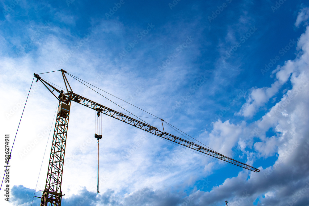 construction crane against sky