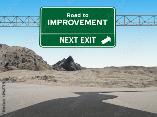 Road to Improvement sign.