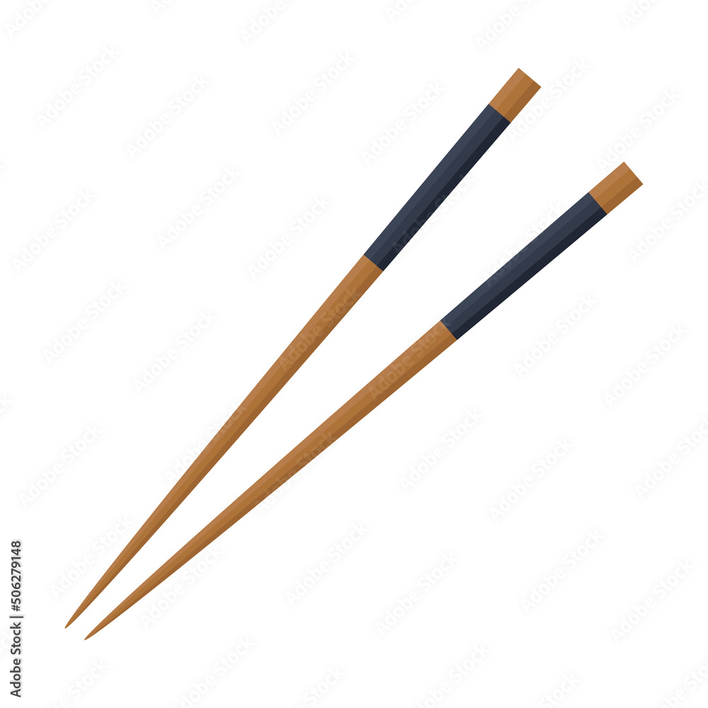 Chopsticks vector. chopsticks white background. wallpaper. free space for text.