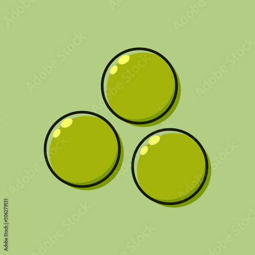 Green peas vector on white background. Green peas icon vector. Logo design.