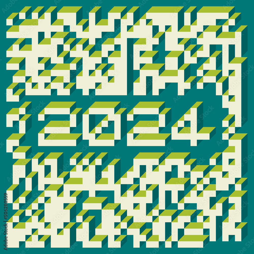 2024 Implementation of Edward Zajec “Il Cubo” from 1971. Essentially a Truchet tile set of 8 tiles and rules for placement art illustration