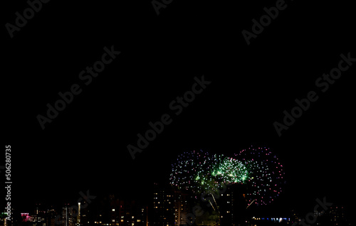 fireworks display over city © jozzeppe777
