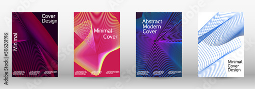 Artistic covers design. A set of modern abstract covers. Modern design template. Creative backgrounds from abstract lines to create a fashionable abstract cover, banner, poster, booklet.