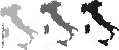Vector Italy Map card paper 