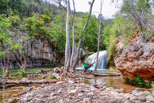 Fossil Creek Waterfall in the woods