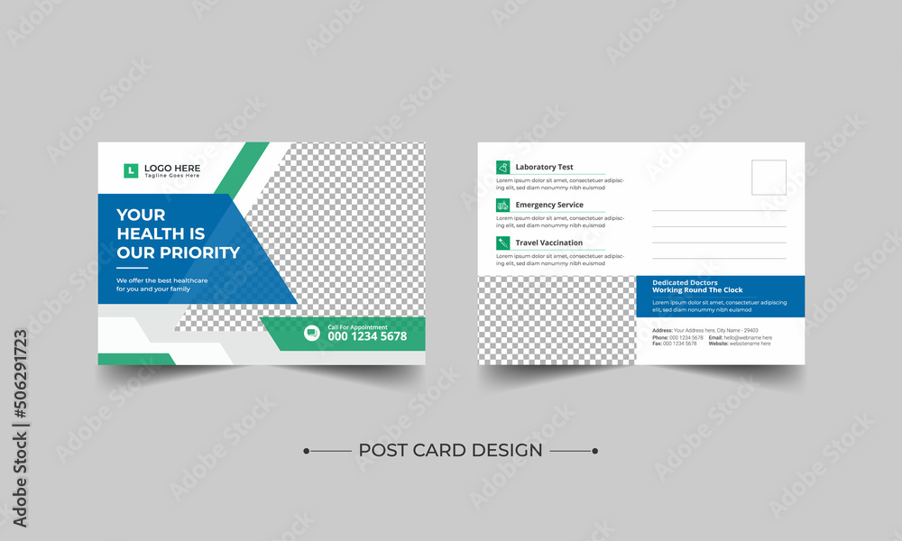 Medical Healthcare Post Card Design template, Event Card Design, Direct Mail EDDM Template, Invitation Design, Print Ready Corporate Professional Business Postcard Design, Medical Healthcare Post Card Design template, Event Card Design, Direct Mail EDDM Template, Invitation Design, Print Ready Corporate Professional Business Postcard Design,