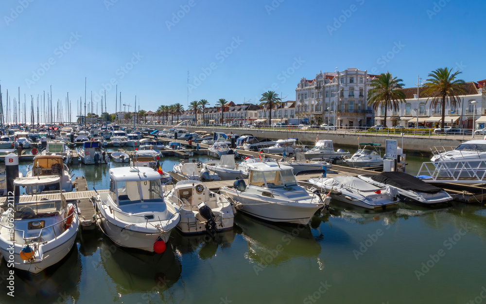 Port and city of Vila Real de Santo Antonio in the Algarve, Portugal 