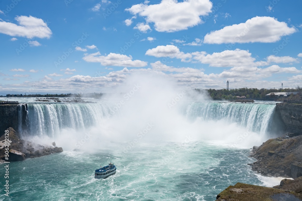 View of Horseshoe Fall, Niagara Falls, Ontario, Canada. View of Horseshoe Fall, Niagara Falls, Ontario, Canada.