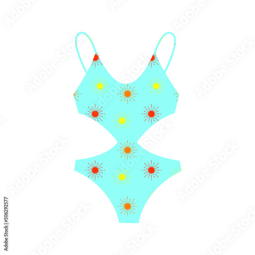 Vector bikini illustration kits. Women's swimming suits for summer vacation. Stylish bikini collection.