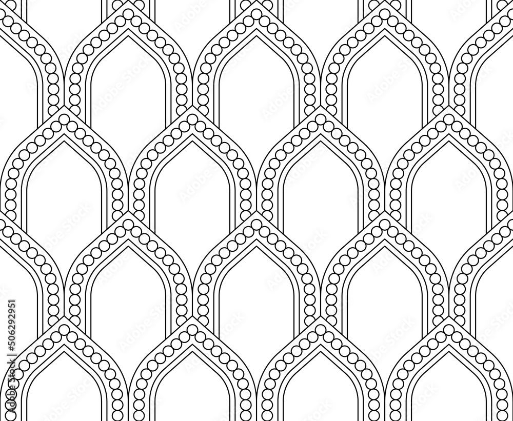 Black and white seamless illustrations. Coloring book, colouring page ...