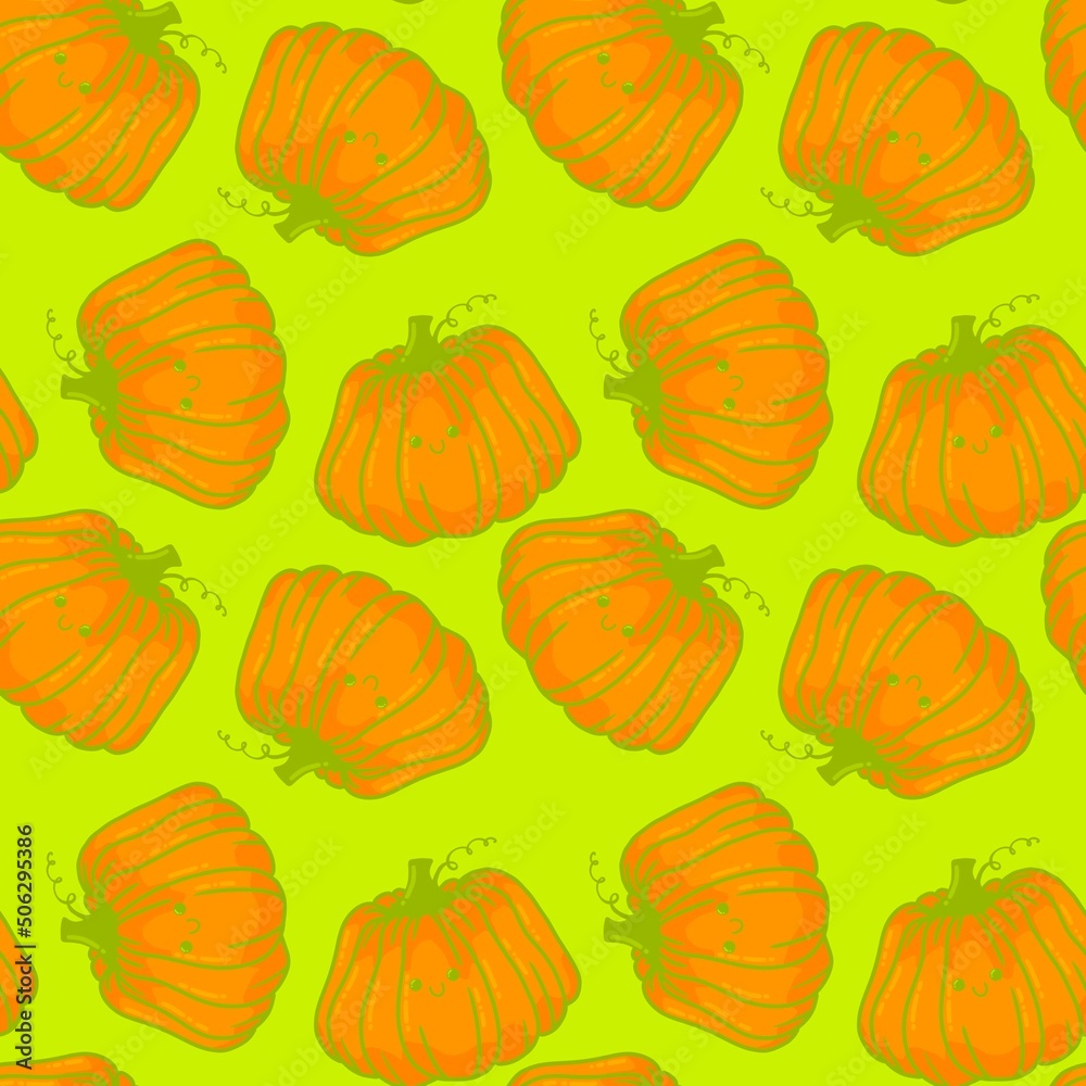 Halloween seamless cute pumpkins pattern for textiles and packaging and gifts and kids and wrapping paper Halloween seamless cute pumpkins pattern for textiles and packaging and gifts and kids and wrapping paper